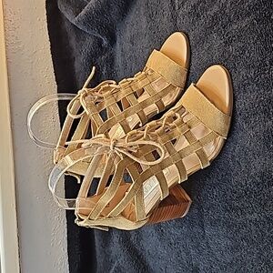 Aubrey Lynn Suede Sandal Worn Once Size 6